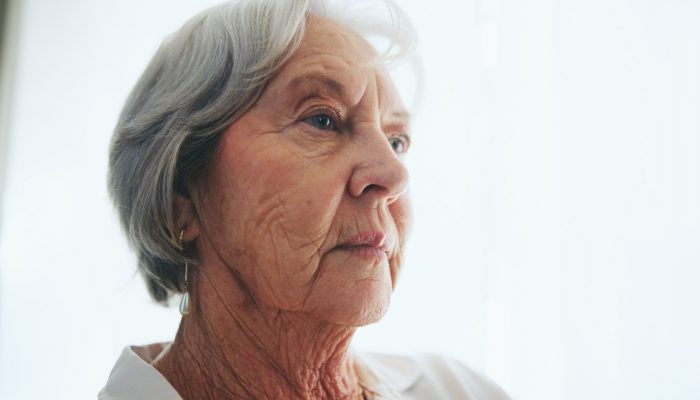 Senior,Woman,,Thinking,And,Dream,With,Alzheimers,In,Retirement,,Pension